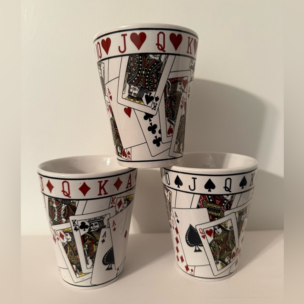 WCL Coffee Mugs Ceramic Playing Card Poker
Pre-Owned
